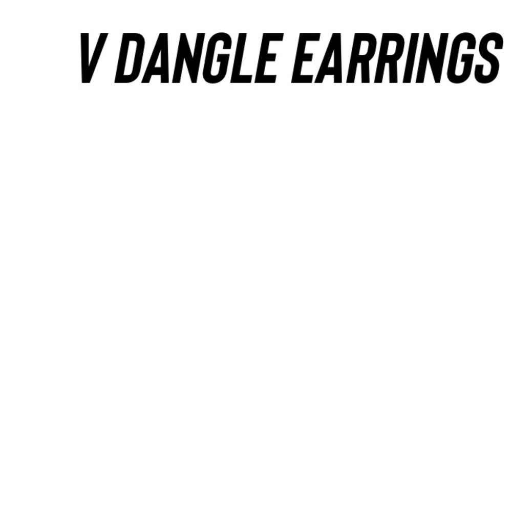 V dangle earrings